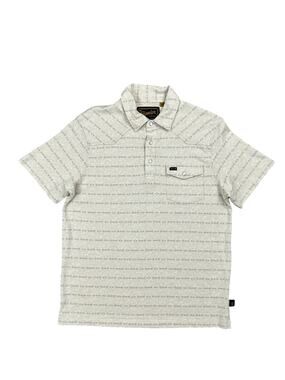 Howler Brothers Ranchero Jacquard Pearl Snap Polo Porridge — Size Medium